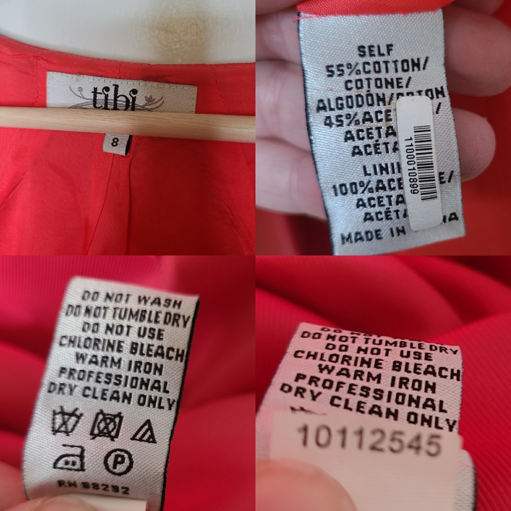Tibi Pink Button Front Sheath Dress with Pockets - Picture 7 of 7